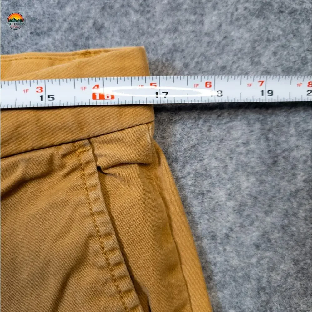 Banana Republic Chino Pants Brown Slim Tapered Fit Pockets Preppy Men's Sz 34X32